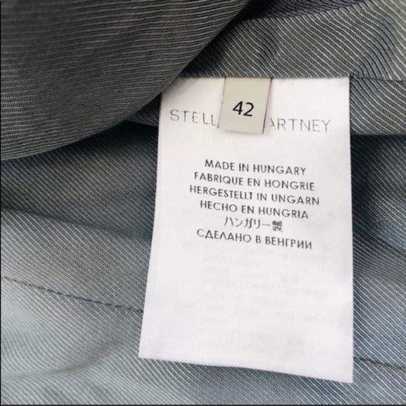 Rare! Stella McCartney Gray Wool Moto Biker Jacket Like New! - Picture 4 of 16